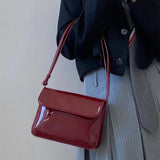 Women's Patent Leather Underarm Bag Crossbody Messenger Purse