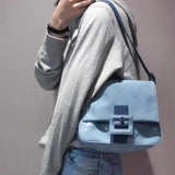 Shoulder Bags Women French Style Soft Vintage Retro PU Leather