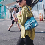 Shoulder Bags Women French Style Soft Vintage Retro PU Leather