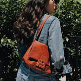 Shoulder Bags Women French Style Soft Vintage Retro PU Leather