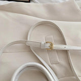 Texture Bow Handbag Solid Women's Shoulder Messenger Bag