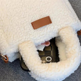 Women's Faux Lamb Wool Handbag Soft Plush Shoulder Bag