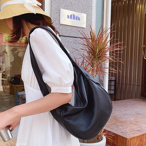 Dumpling Bag Women PU Leather Crossbody Messenger Handbag