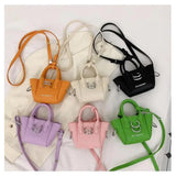 Mini Trapeze Women's Tote Bag Leather Tiny Shoulder Bag Chain Crossbody Handbag