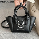 Mini Trapeze Women's Tote Bag Leather Tiny Shoulder Bag Chain Crossbody Handbag