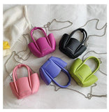 Litchi Pattern Ladies Petal Shoulder Purses Candy Women Hand Bags