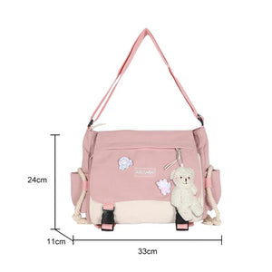 Harajuku Handbags for Women Large Capacity Crossbody Bag Zipper Pocket