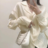 Shoulder Bags Women Pleated Chain High Street Handbags Retro Party Ulzzang