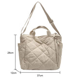 Large Capacity Quilted Underarm Bag for Street Shopping