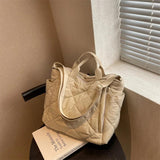 Large Capacity Quilted Underarm Bag for Street Shopping