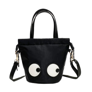 Japanese Bento Box Bag Bucket Shoulder Bags for Women Solid Casual Handbags