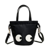 Japanese Bento Box Bag Bucket Shoulder Bags for Women Solid Casual Handbags