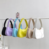 D0LF Women Nylon Underarm Bag Vintage Ladies Small Shoulder Bags Female Tote Pur