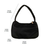 D0LF Women Nylon Underarm Bag Vintage Ladies Small Shoulder Bags Female Tote Pur