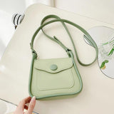 Retro Small Shoulder Bag Women PU Leather Crossbody Phone Bag Girls