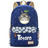 Anime Totoro Casual Backpack Student Schoolbag Canvas High Teenger