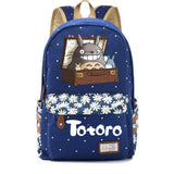 Anime Totoro Casual Backpack Student Schoolbag Canvas High Teenger