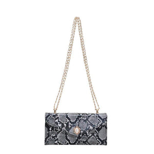 ASHINE Retro PU Leather Ladies Underarm Bags Snake