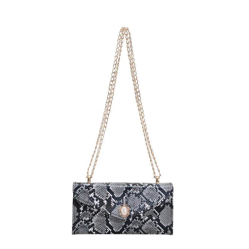 ASHINE Retro PU Leather Ladies Underarm Bags Snake