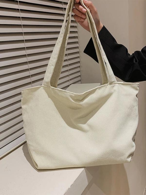 Spring Autum Women Corduroy Shoulder Bag Casual Tote Female Eco Crossbody Bag