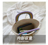 Small Fresh Rainbow Handbag Tote Bag for Women