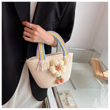 Small Fresh Rainbow Handbag Tote Bag for Women