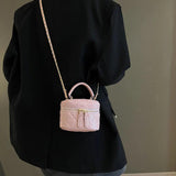 Quilted Chains Flap Handbag Mini Clutch Lipstick Shoulder Purse