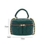 Quilted Chains Flap Handbag Mini Clutch Lipstick Shoulder Purse