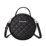 Rhombus One-Shoulder Small Round Bag Handbag