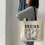 Women's Large Capacity Canvas Shoulder Bag - School Girl Handbag