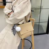 Female Large Capacity Messenger Bag Solid Tote