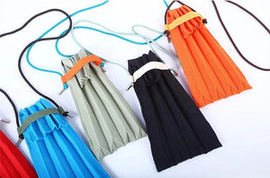 Women's Knitted Pleated Small Phone Side Sling Shoulder Bag