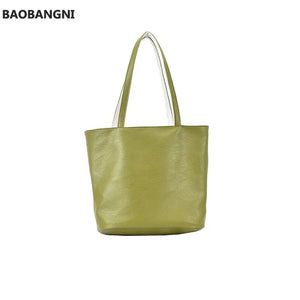 Casual Two-color Ladies Shoulder Bag Tote Bag Solid Student Bag