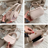 PU Plaid Crossbody Bags Women Handle Casual Ins Sweet for Girls