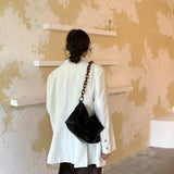 Women Shoulder Bags Acrylic Chain Soft Flaps Bag