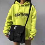 Moon Large Capacity Handbags Harajuku Canvas Crossbody Bags