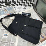Moon Large Capacity Handbags Harajuku Canvas Crossbody Bags