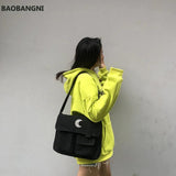 Moon Large Capacity Handbags Harajuku Canvas Crossbody Bags