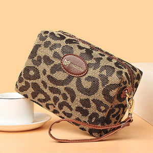 Leopard Print Crossbody Shoulder Bag Retro Messenger Large Capacity Handbag