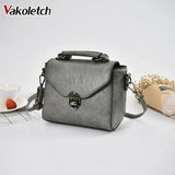 Vintage Casual Women PU Leather Small Handbag Ladies Shoulder Crossbody Bag