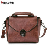 Vintage Casual Women PU Leather Small Handbag Ladies Shoulder Crossbody Bag