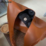 Women PU Leather Shoulder Bag Winter Tote Handbag