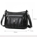 Retro Leather Shoulder Bag for Women