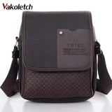 Hot Retro Men Messenger Bags Pu Leather Man Handbags One Shoulder Bag