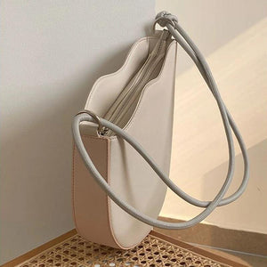 Shoulder Bags Women Irregular Panelled Handbags PU Leather