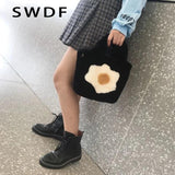 Plush Tote Bag Chain Winter Furry Handbag