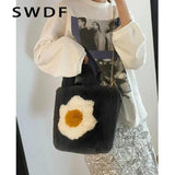 Plush Tote Bag Chain Winter Furry Handbag