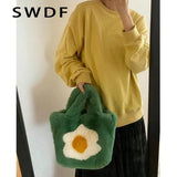 Plush Tote Bag Chain Winter Furry Handbag