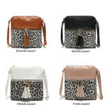 Leopard Crossbody Shoulder Bag Soft Leather Handbag Women Messenger Bag
