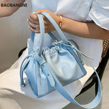 Female Summer Net Red Bucket Bag Portable Messenger Bag